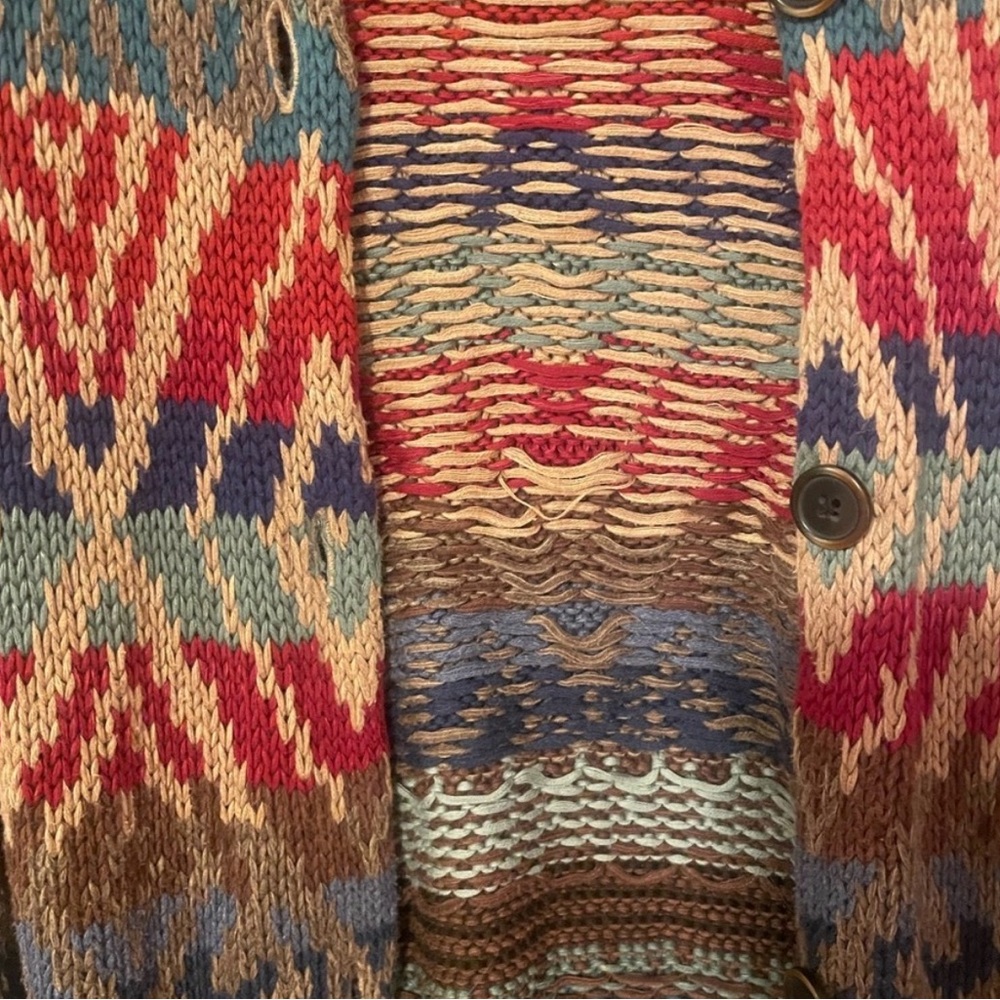 Multicolor Patterned Women's Cardigan - Picture 4 of 4